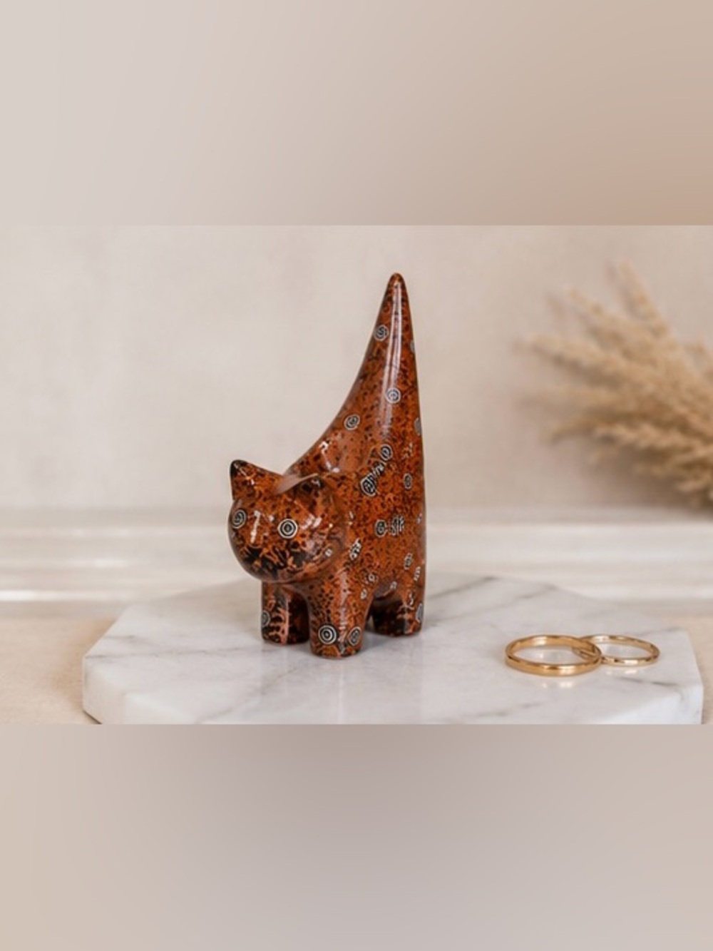 Abstract Cat Ring Holder Jewelry Organizer Decor - Picture 3 of 8